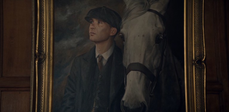 Le portrait de Thomas Shelby et de son cheval
