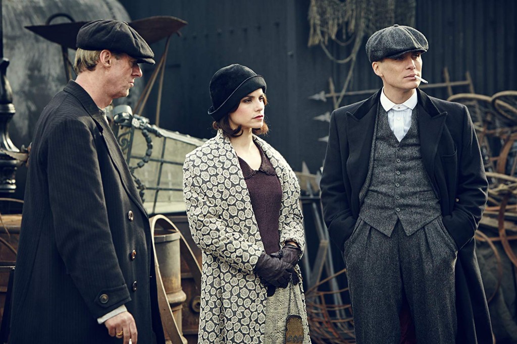 Charlie Strong (Ned Dennehy), May Carleton (Charlotte Riley) et Thomas Shelby (Cillian Murphy)
